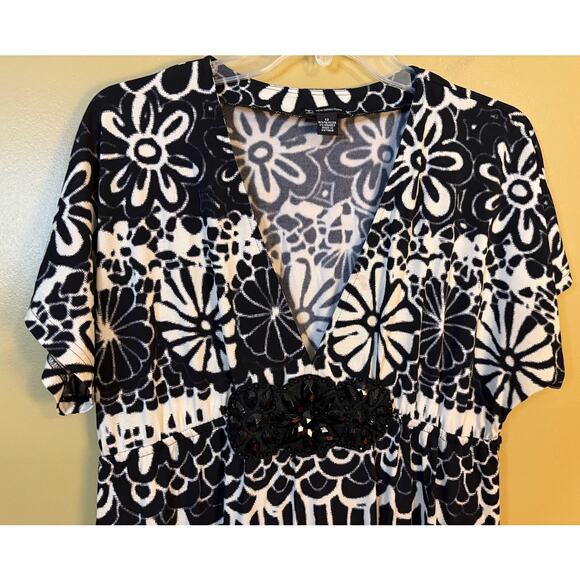 New Direction Black & White Sleeveless Maxi Dress Size‎ 12 - Picture 4 of 10